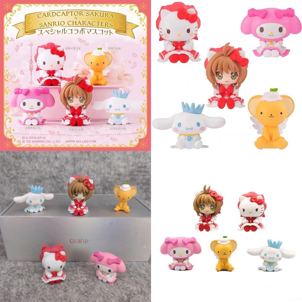Colorful Card Captor Sakura Themed Cute Figurines Including Kt Cat And Melody Toys