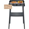Electric Barbecue On Legs - - PG8594 - 2000 W - Cooking Surface 38 X 22 Cm - Adjustable Thermostat - Black