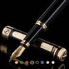 Scriveiner Premium Fountain Pen with a 24K Gold Finish and Schmidt 18K Nib A sophisticated fountain pen gift set for men and perfect for and the Black