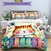 3pcs bedding set Cat Garden Includes 1 Comforter + 2 Pillowcases, Without Pillow Inserts, Soft Comfortable,Bedding Set,a0909003