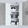 Wall Mounted Corner Cabinet LUCCA Concrete Grey 57 x 57 x 80 cm Particleboard