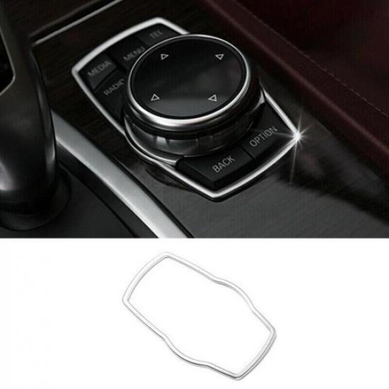 Silver Titanium Car Middle Console Multimedia Frame For BMW X3 G01 X4 2018-