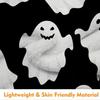 Halloween Cute Spoopy Ghosts Candy Blanket Flannel Autumn Portable Lightweight Thin Throw Blanket Sofa Travel Bedding Throws