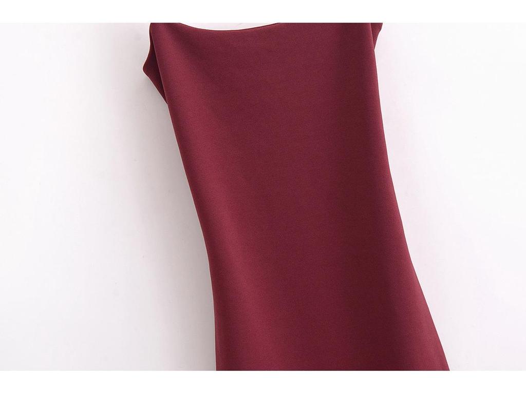 2025 Spring Women's European & American Style Elastic Sling Slimming Dress