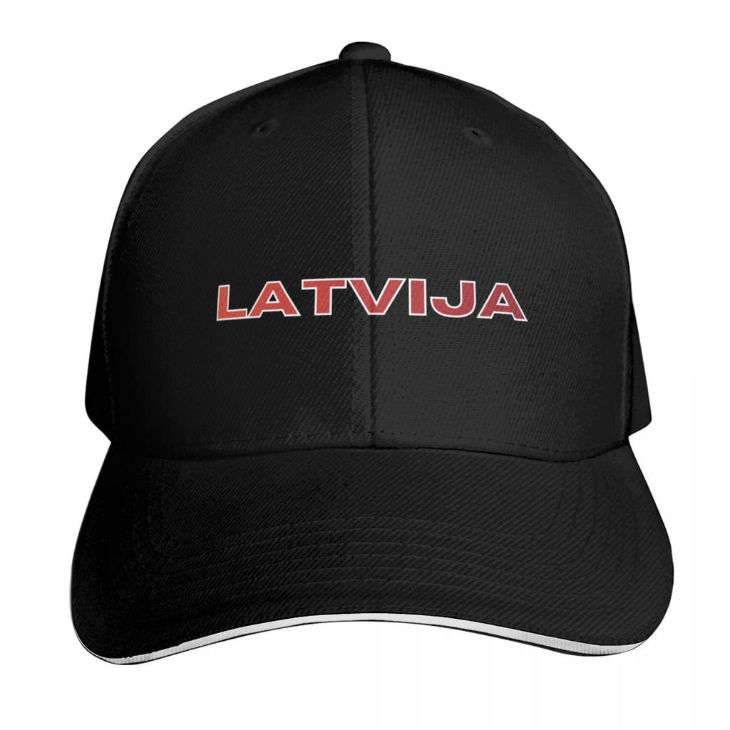 Latvija Red Latvia Baseball Cap Christmas Hat tea Hat Unisexs big size hat Vintage Hats Unisex Womens