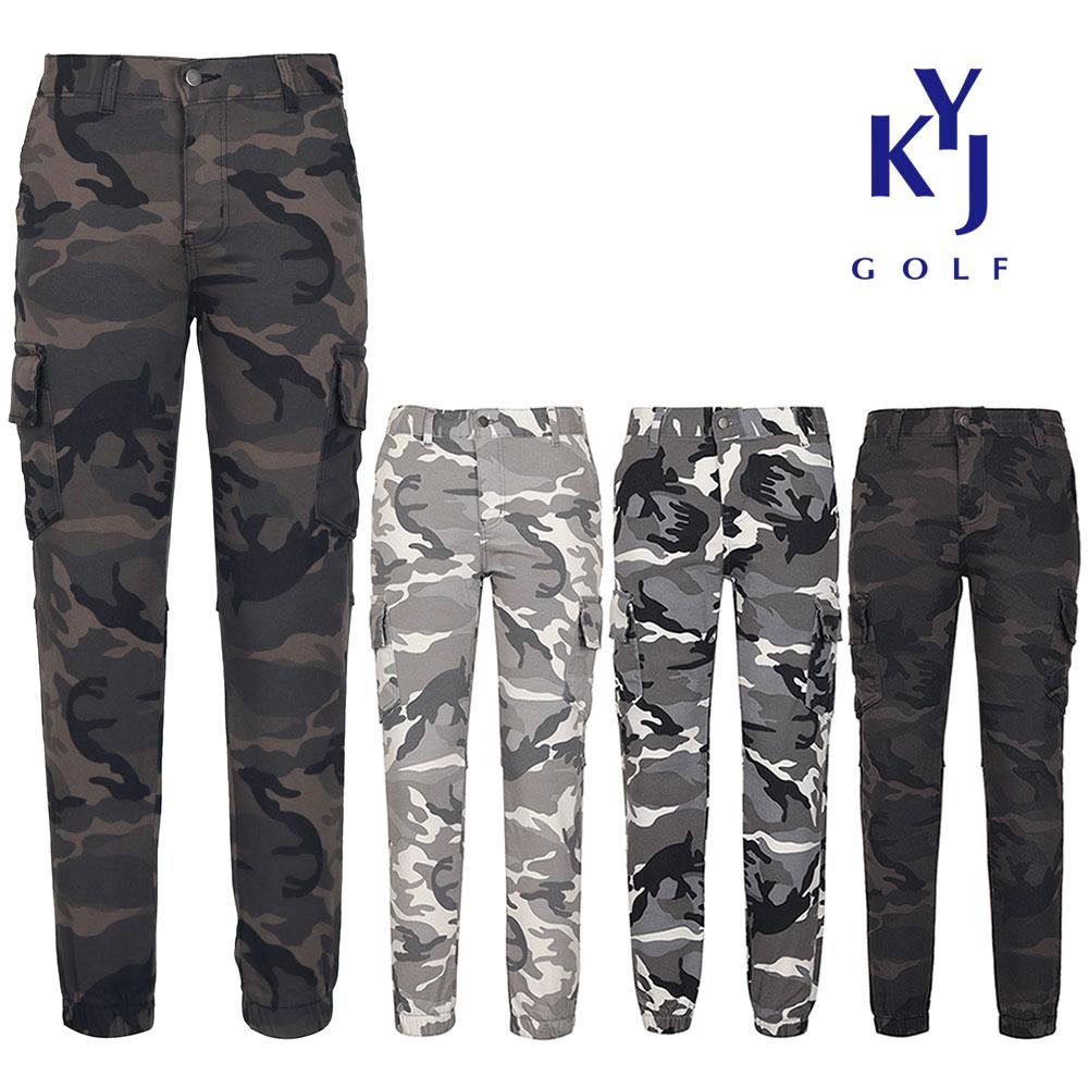 KIM YOUNG JOO GOLF Spring/Autumn Cotton Four-Way Stretch Half-Banding Men'S Military Cargo Jogger Pants Dosmjg11 (A Type)