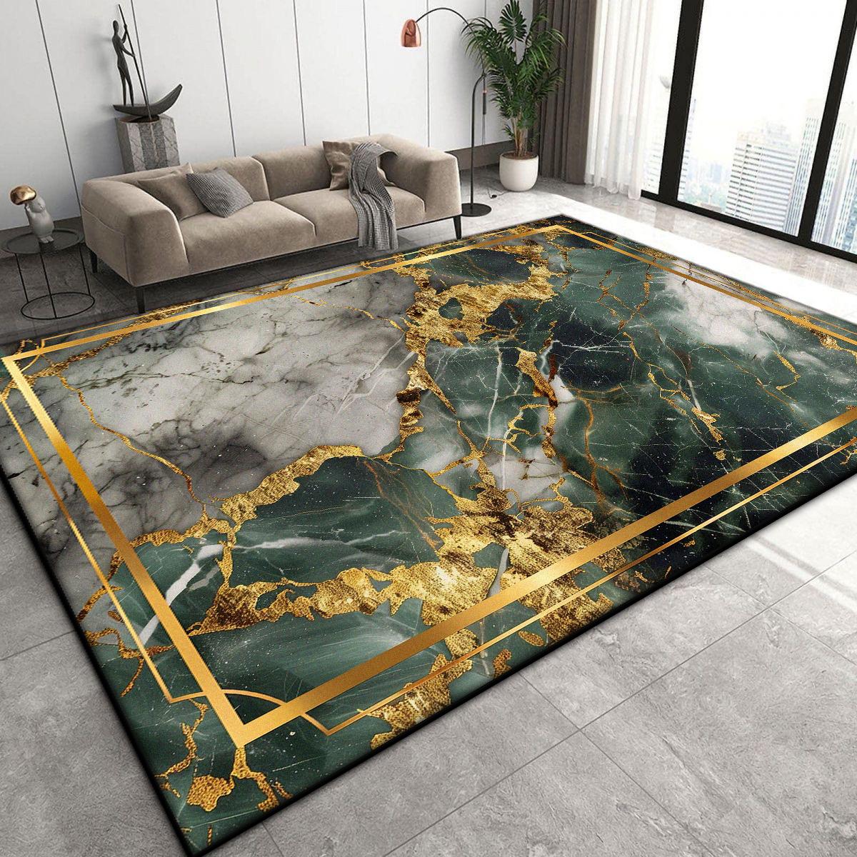 

Luxury Marble Decoration Home Mat Living Room Floor Large Area Non-slip Carpets 200x300 Bedroom Bedside Easy Cleaning Plush Rugs 60*90cm