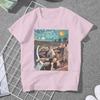 ZX Van Gogh and Friends In a Car Women Tshirts Funny Artwork Aesthetic Vintage Female Clothing Loose Cotton Graphic Tops