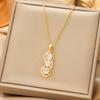 Japan and South Korea Simple Popular Wind Titanium Steel Necklace Female Niche Exquisite Internet Celebrity Zircon Clavicle Chain High-end Jewelry