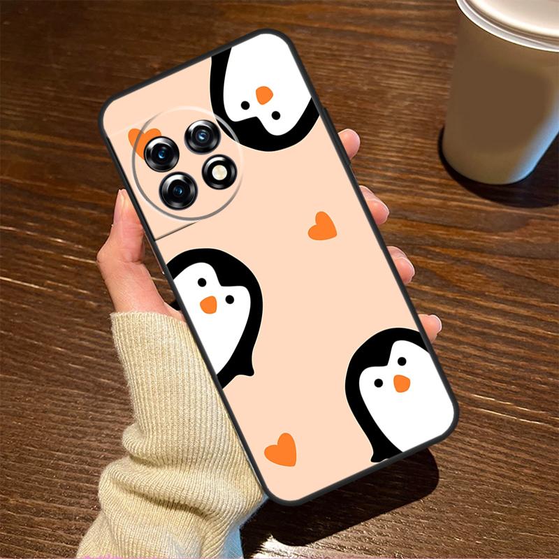 Cute Kawaii Penguin Case For OnePlus 13T 10T 8T 10R 13R 15 R 13 12 11 9 10 Pro Nord CE 5 2 3 4 Lite N20 N30 Cover