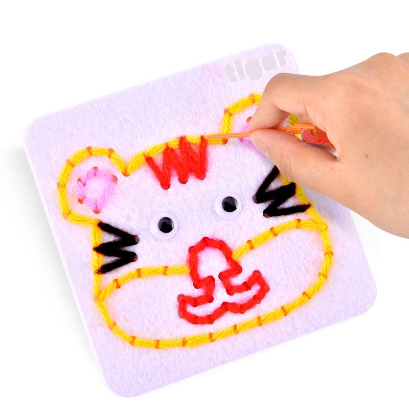 Montessori DIY Threading Toy Kit: Kindergarten Non-Woven Fabric Sewing Set