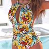 1011 women's one-piece swimsuit hanging neck, popular in Europe and America, holiday backless summer beach hot spring