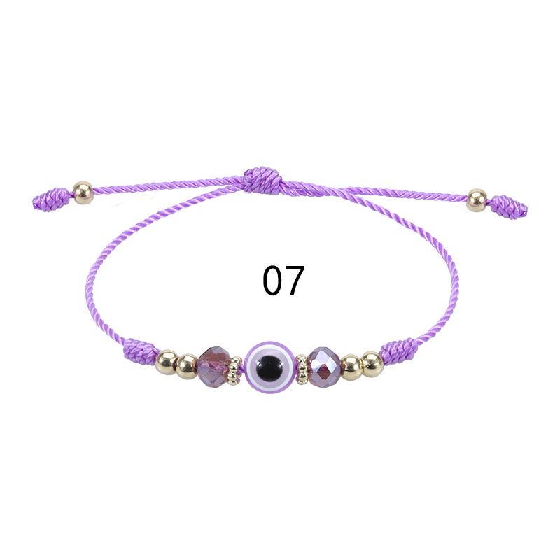 Evil Eye Crystal Beaded Adjustable Bracelet for Boys & Girls
