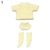 Ob11 Doll Clothes Striped Tops T-shirt Shorts Socks Suit Knitted Sweatshirt For Mini 1/12 Doll Cute Surprise Face Boy Girl Gift