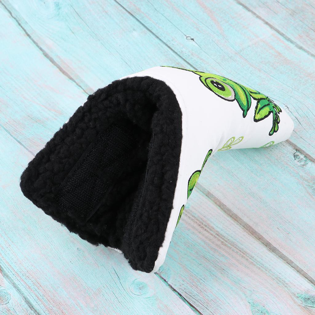 Golf Putter Cover Frog Pattern Center PU Head