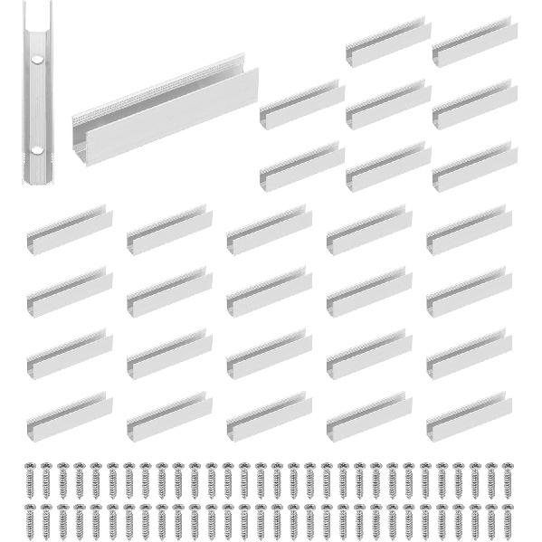 PATIKIL Neon Rope Light Mounting Brackets, 30 Pcs Neon LED Lights Aluminum Install Fixing Clips Accessories for 6x12mm Silicone Neon Sign Flex Strip