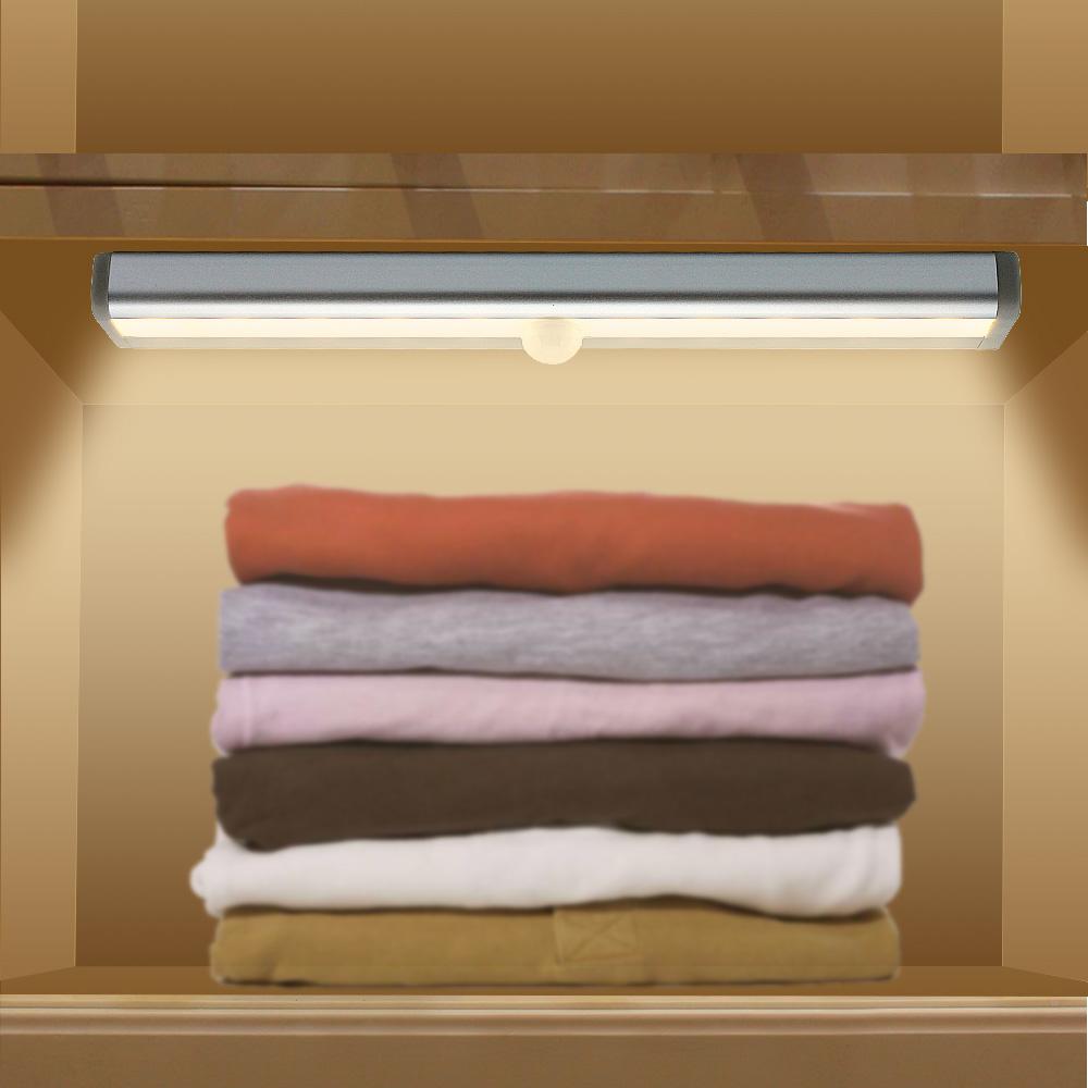 1pcs LED Under Cabinet Lights PIR Motion Sensor Closet 10leds Night Lamp For Home Wardrobe Bedroom Corridor Cupboard Kitchen