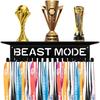 Metal Wall Medal Holder Display Rack for Awards Ribbon Hanger Organizer for Sports Gymnastics Soccer Running