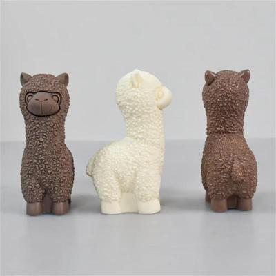 Cute and Creative Cartoon Alpaca Animal Silicone Mold Chocolate Clay Cake Decoration Art Tools Candles Soap Christmas Decoration