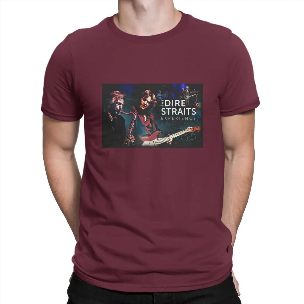 Dire Straits Creative TShirt for Men The Dire Straits Experience Round Neck Pure Cotton T Shirt Distinctive Gift Clothes