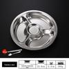 YunDuo 304 Stainless Steel Round Kids Divided Plate 26cm