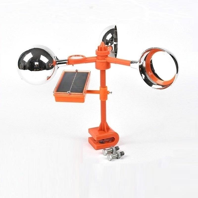 Solar-Powered Bird Repellent: Reflective Pinwheel with Smart Voice and Anti-Bird Spikes for Outdoor Use