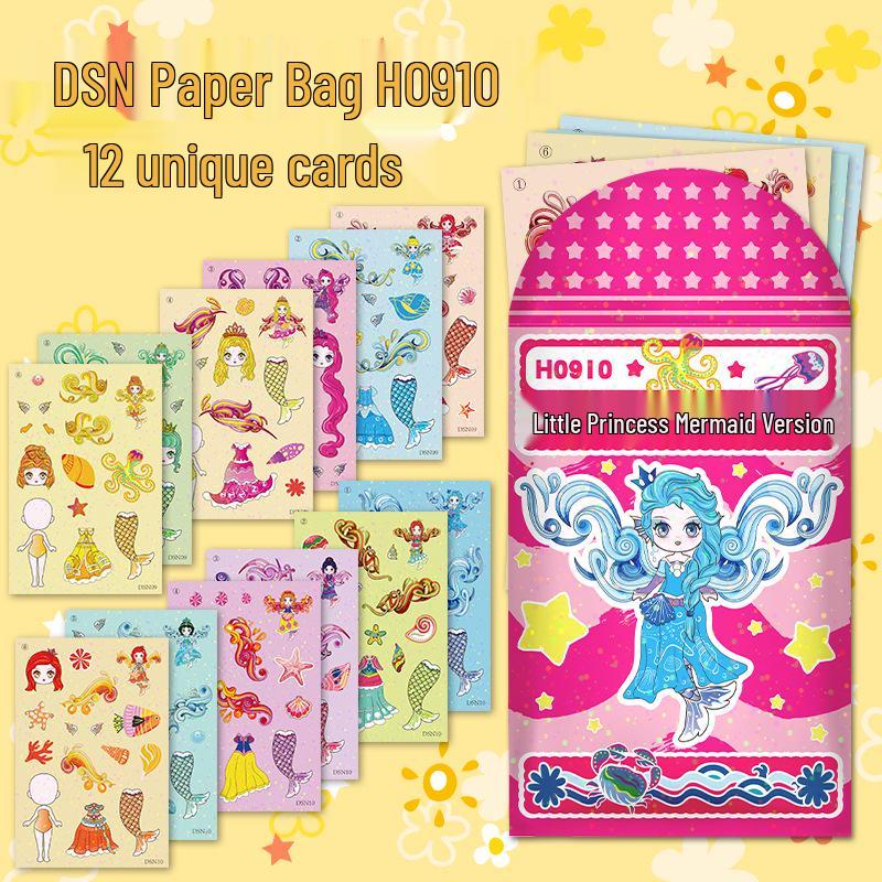 Powerpuff Girls & PAW Patrol Dress-up Stickers: DIY Underwater & Princess Themes for Kids 10x15cm
