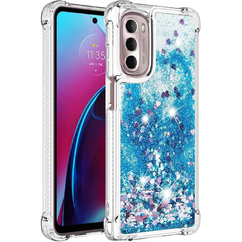 Błyszczące etui na telefon z brokatem dla Motorola Moto G Stylus 5G 2022 Etui Ruchomy piasek Miękkie silikonowe TPU Odporny na wstrząsy Bumper Etui ochronne Kompatybilne z Moto G
