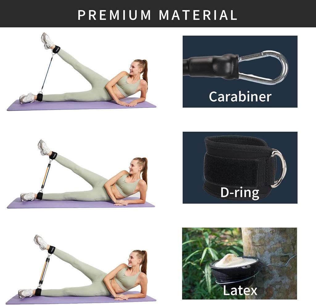 Ankle Straps Double D-Ring Cuffs Ankle Weight Leg Training Brace Support Sport Abductors Adjustable Foot Support Padded