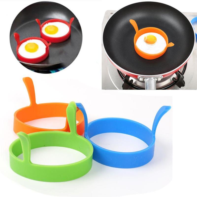 8X Silicone Ring Fried Egg Mold Nonstick Pancake Ring Molds Heat Resistant Multi-function Portable Creative for Cooking DIY Tool