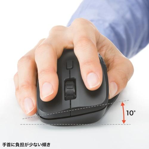 Sanwa Supply Silent Bluetooth Mouse (with Side Wheel, 5 Buttons, Black) MA-BBS523BK