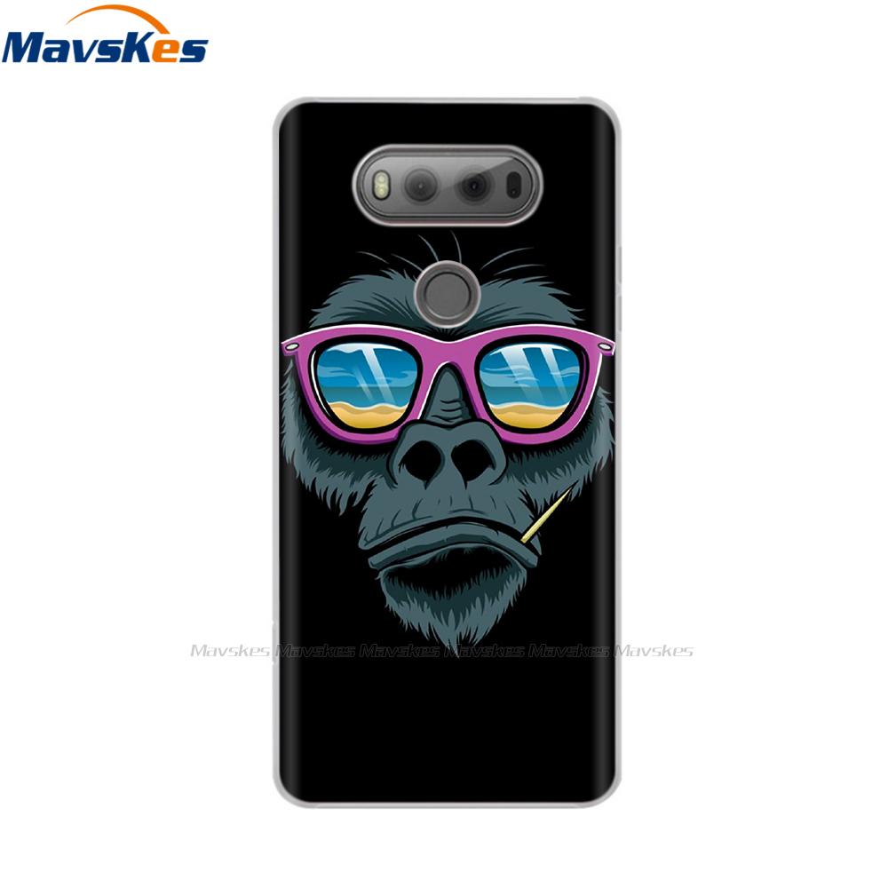 Funda Transparente para LG V20 V 20 Funda de Teléfono TPU Cubierta de Silicona Suave para LG V20 Capa Patrón Lindo de Flores Animales Cubiertas Traseras