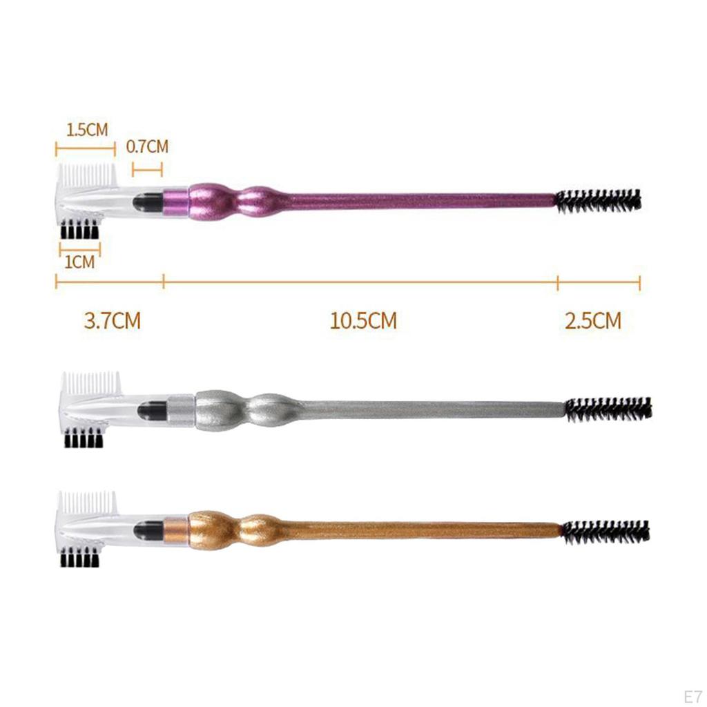 Double Eed Eyebrow Brush Comb Portble Dul Lsh Eye Brow Spoolie for Eyelsh