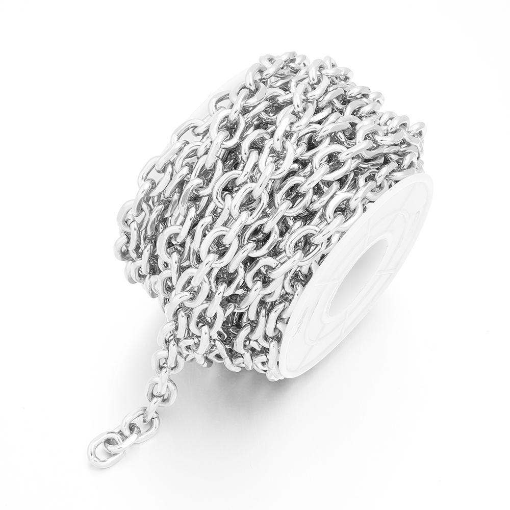 2-5 Yards Aluminiumkette Gold Silber Farbe Verdrehte Gliederketten Für Schmuckherstellung DIY Armband Halskette Kleidung Taschen Zubehör