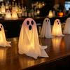 Halloween Glowing Ghost Decorations, Party Props for Tabletop, Haunted House Bar Décor, LED Light Skeleton Ghost, Home Party Atmosphere Lights