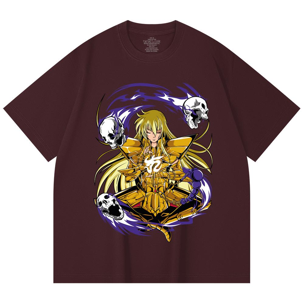 

230 Gsm 100% Cotton Saint Seiya V30 Virgo Print Unisex Heavy Cotton T Shirt 2XL