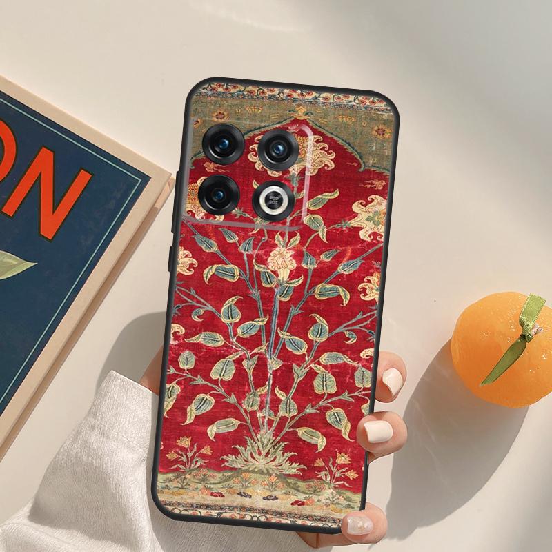 Persian Carpet Floral Pattern Case For OnePlus 13R 12R 10R 13T 10T 11 12 13 15 OnePlus Nord 5 CE 2 3 4 Lite N20 N30 Cover