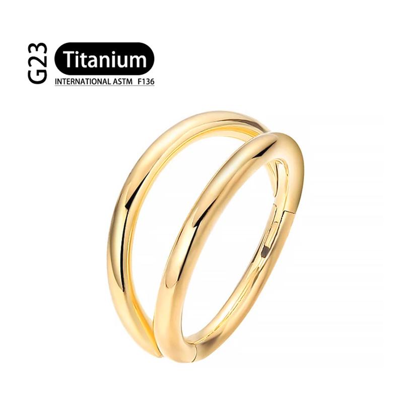 

G23 16G Титан CZ Ряд Конч Кольцо для носа Хуп для хряща Дейт Трагус Хеликс Мочка Серьга на шарнире Сегмент Кликер Пирсинг Циркон 1.2x8mm золотой