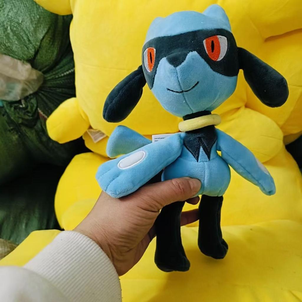 Pokemon Cute Anime Figure Doll 25cm Lucario Doll Model Toy Children Birthday Room Gift
