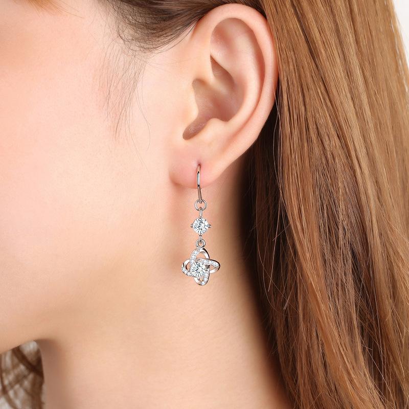Lindon Copper Alloy Zircon Earrings Drop Earrings For Women Wedding Party Gifts