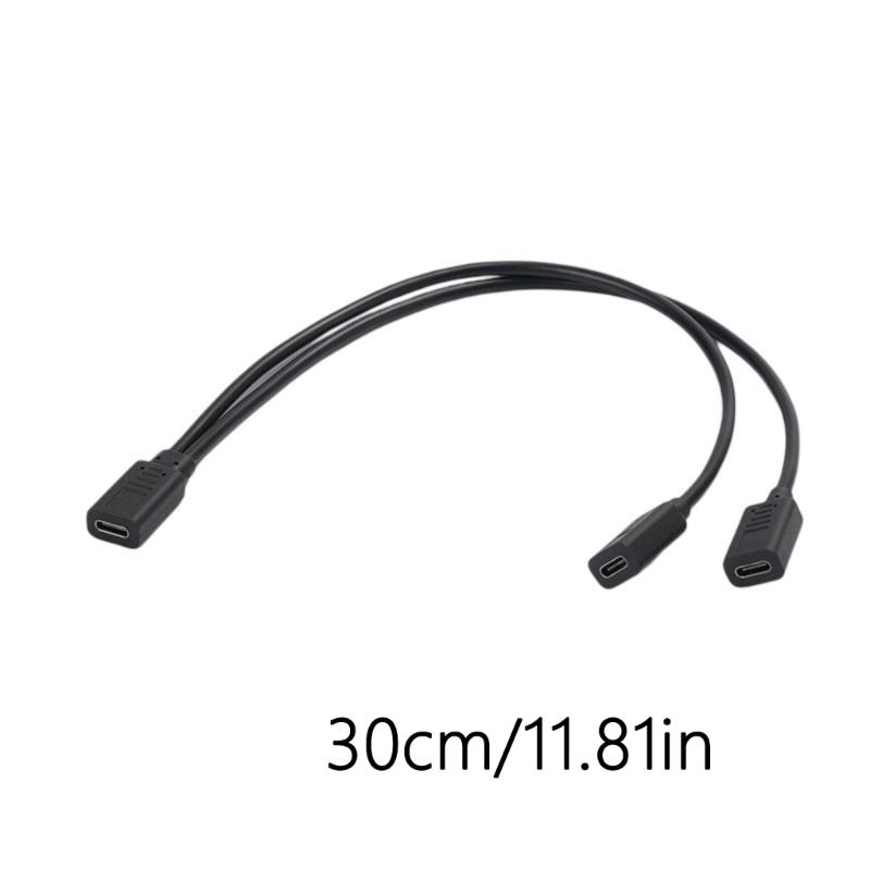 USB C Splitter Double USB C Female Charger Adapter USB Female To Female Double USB C Port Hub Power Split Adapter