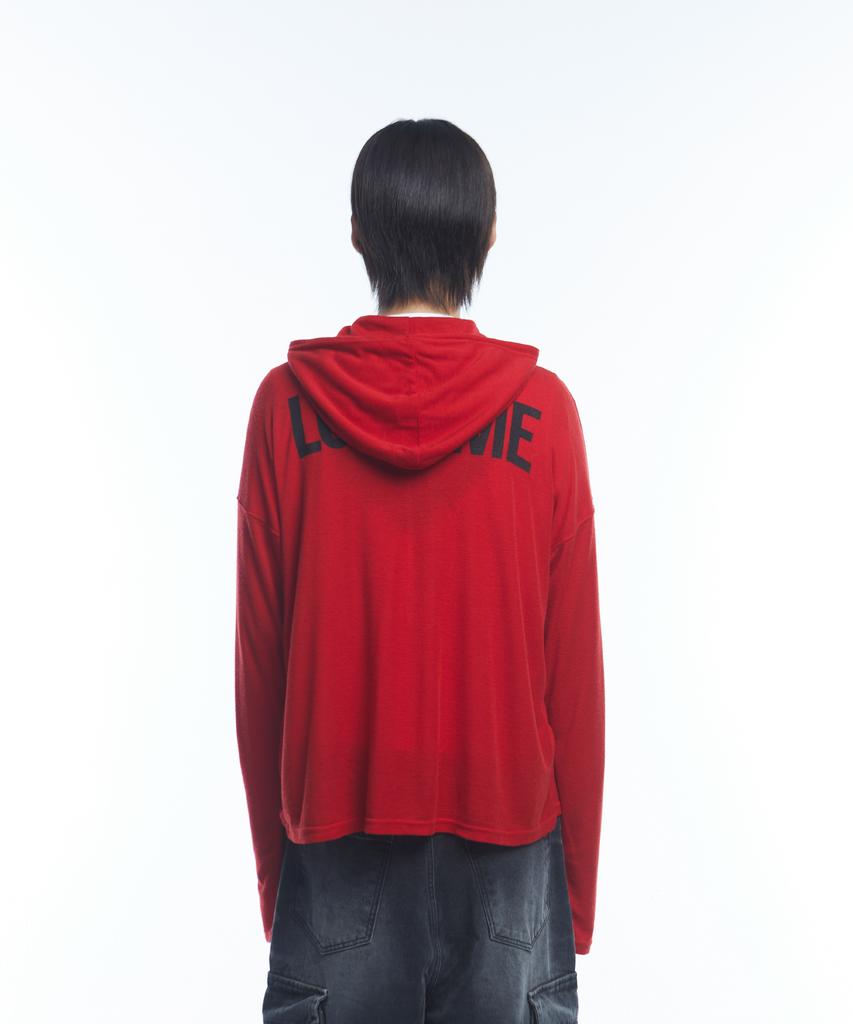 Tom'S Birthday Love Me Sleeve Hoodie Zip-Up Red