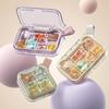 Untior Pill Box Portable Dispenser on-The-Go Calcium Tablet Medication Dispenser Seven Days Large Capacity Sealed Pill Cases