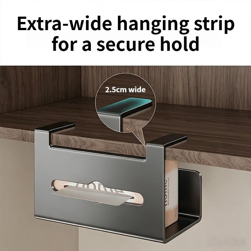 Over Cabinet Door Hanging Tissue Box Kitchen Paper Napkin Dispenser Space Saving No‑Drill Design Household Storage Organizer For