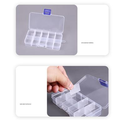 10 Compartments Detachable Transparent Compartment Plastic Storage Box
