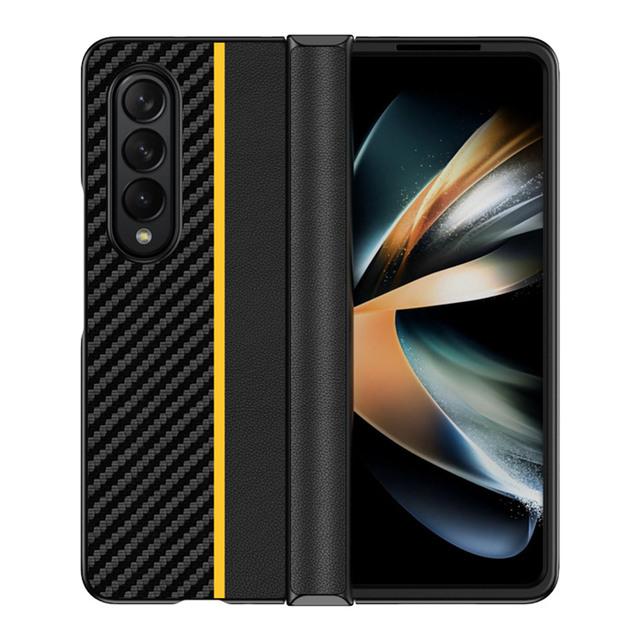 Leather Case For Samsung Galaxy Z Fold 4 5g Hinge Full Body Shockproof Case Leather Folding Phone Case Slim Protection Cover