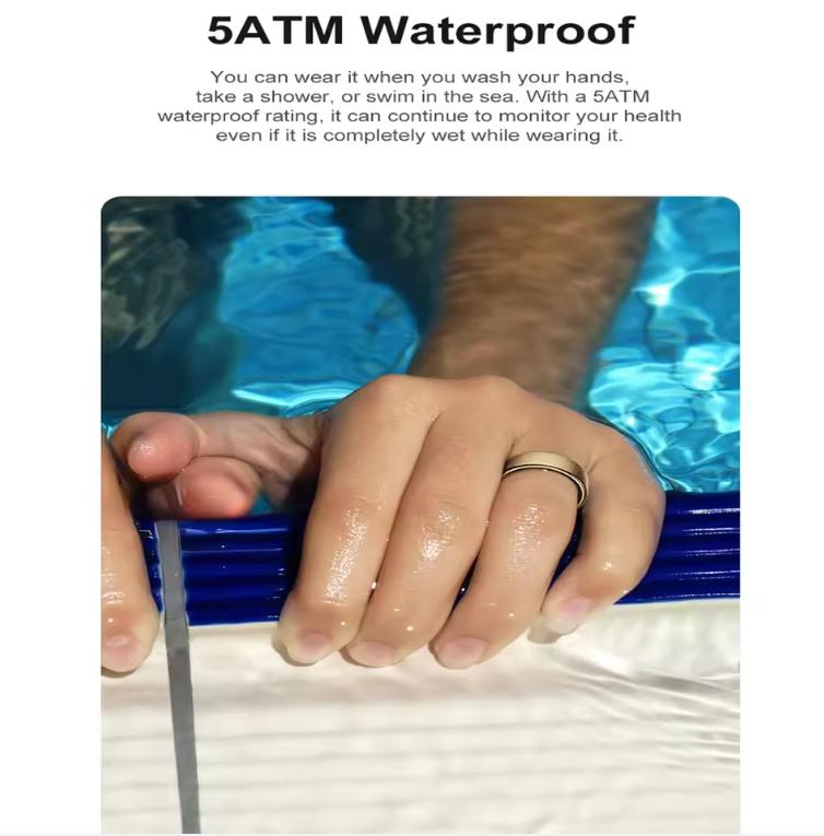 2026 R10 Smarter Ring für Männer Frauen 5ATM IP68 Wasserdicht Gesundheits-Schlaf-Monitor Kabelloses Laden Multi-Sport-Modi für Andriod IOS