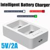 Universal LED Indicator Portable Intelligent Battery Charger 2 Slot Fast Charging Dock Adapter
