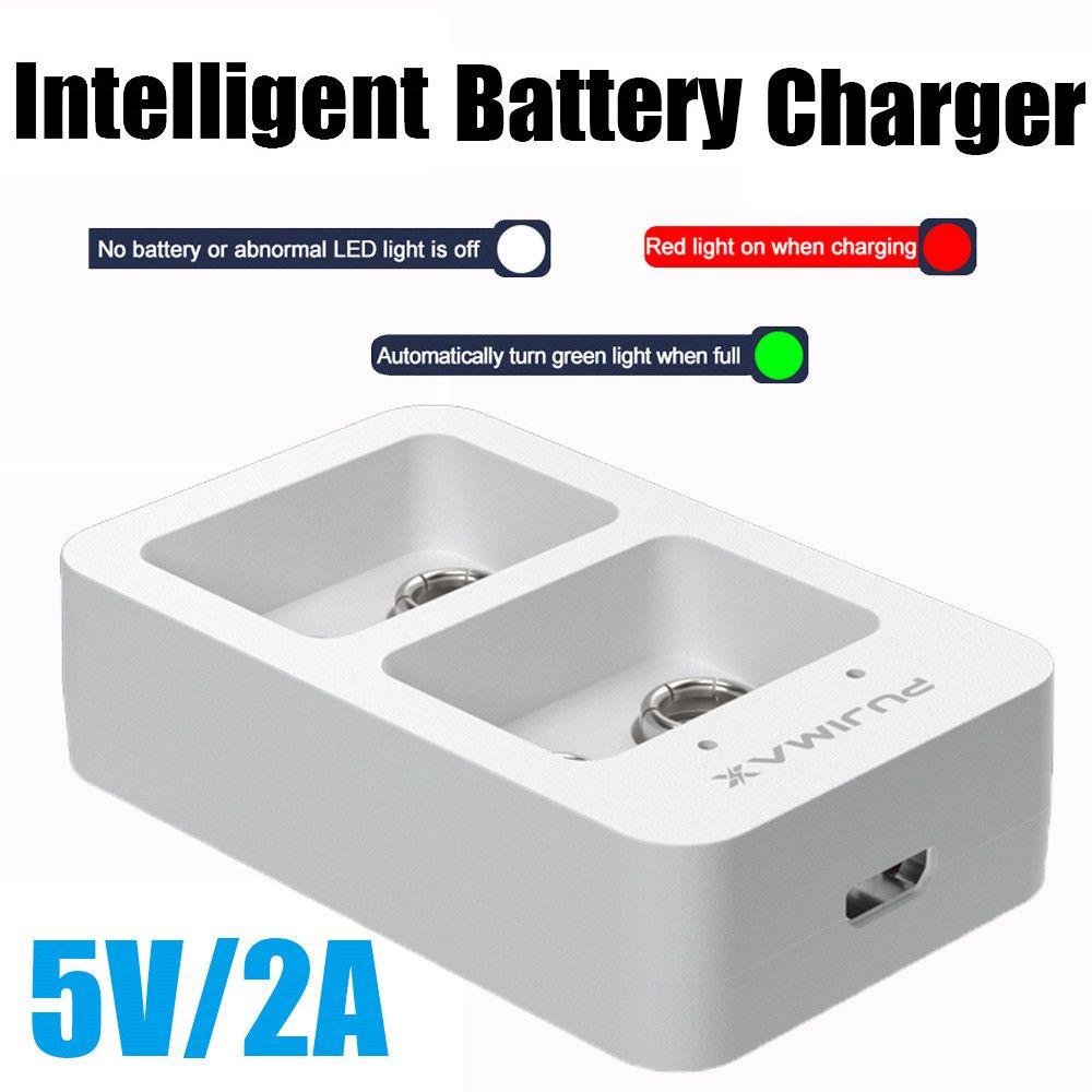 Universal LED Indicator Portable Intelligent Battery Charger 2 Slot Fast Charging Dock Adapter