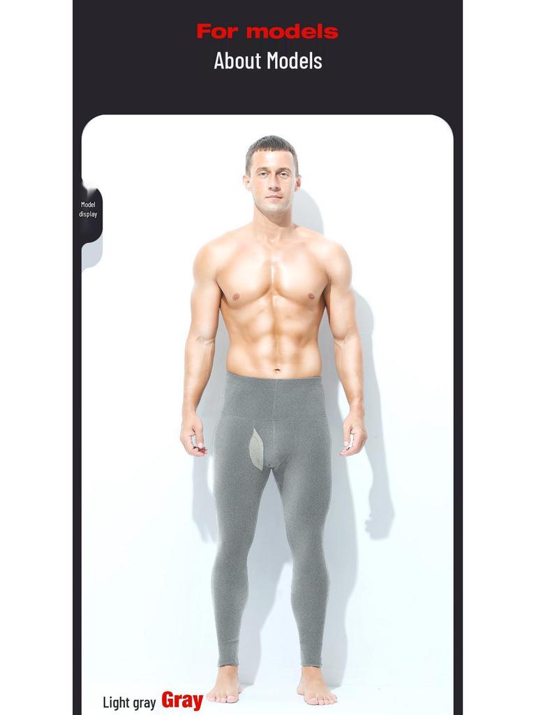 Herren High Waist Plus Samt Thermohose - Dick, warm und dehnbar für Herbst und Winter.